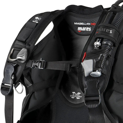 Magellan HD BCD Backmounted Unisex Scuba Jacket Style Buoyancy Compensator Lightweight Foldable Dive Gear With 180 N Lift Black Large