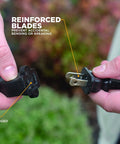 Hands holding connectors of Outdoor Extension Cord For Yard Work, Flexible Weatherproof 16 Gauge SJTW, 2 Prong Power