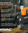 Breakfree Cordless Vacuum Pump With 2 Cfm Flow Rate And 23 Micron Deep Suction, Includes 18V Battery Adaptor Compatible With Dewalt, Pump features lightweight 7 lb design.