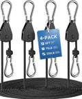 Close-up of 8 Ft Adjustable Ratchet Tie Downs 4 Pack With Quick Lock Pulley System And 75 Lb Per Strap Capacity No Knot Convenience