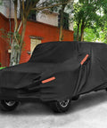 Jeep Gladiator JT Truck Car Cover 2020 2024 Outdoor Waterproof Shield Sun Rain Dust Wind Snow Black Heavy Duty parked on street