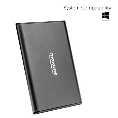 750GB Ultra Slim Portable External Hard Drive HDD USB 3.0 Compatible With PC And Laptop, Aluminum Case, Charcoal Gray