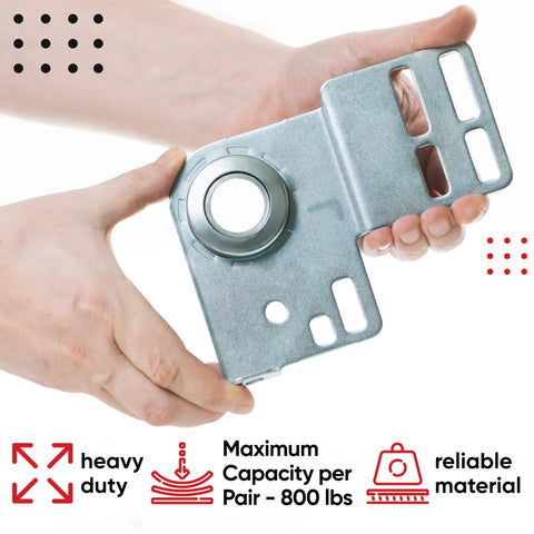 3 3/8 Inch Bearing End Plates Brackets For 2 Inch Track Wood Or Steel Garage Doors Residential End Bearing Brackets
