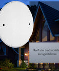 5 Inch Round Blank Plate With 4 Inch Box Mount White Textured Finish For Standard Electrical Boxes in night setting