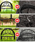 Comparison of Garden Hose Holder Stand Rustproof Freestanding Heavy Duty with Beefy Metal Frame against competing designs.
