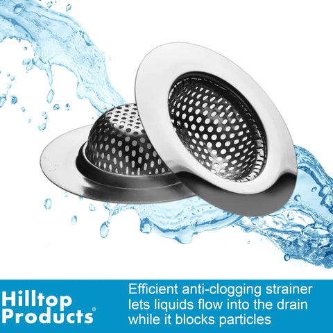 2 Pack Stainless Steel Bathtub Drain Strainer Cover Features 2.75 Inch Wide Top And 1.5 Inch Deep Basket That Snags Hair Soap Scum And Debris Before They Clog Pipes Keeping Showers Running Smooth With Zero Sweat Cleanup And Solid Rust Proof Build Quality