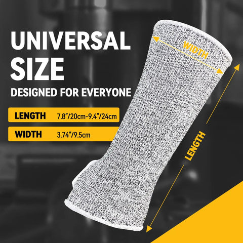 Killer Grip Level 5 Cut Resistant Sleeves Heavy Duty Forearm Guards With Snug Elastic Velcro Strap Secure Them In Place For Rough Yard Work Mechanic Repairs Or Trimming Thorny Bushes Keep Your Arms Safe No Sweat