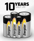 Heavy Duty Size D Alkaline Batteries 12 Pack Delivers Solid All Day Power For Flashlights Smoke Detectors And Smart Home Gear display with 10 year shelf life.