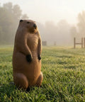 Real Wild 3D Groundhog Archery Target For Realistic Hunting Practice in a grassy outdoor setting