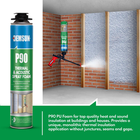 Heavy Workhorse Expanding Spray Foam Insulation Kit 12 Pack Waterproof Leak Stuffer Soundproof Acoustic Sealant Built Tough for seamless wall insulation application.