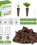86 Piece Hydroponic Pods Kit With 600ml A And B Nutrients 40 Grow Sponges 40 Labels 1 Tweezer For Indoor Gardeners