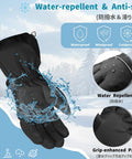 Kids Ski Gloves Cool Warm Winter Thermal Fleece Snow Gear For Skiing And Snowboarding Water Repellent Breathable Shell