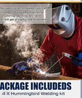 Person welding with Beginner Weld Kit Four Piece 7.87 Inch Practice Set For TIG MIG ARC Gas Weldin 201 Stainless Steel