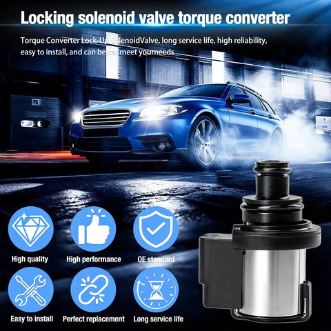 Subaru Transmission Torque Converter Clutch Solenoid 3 Ohm To 3.5 Ohm Replacement For Lineartronic CVT TR580 TR690 Fits Forester Crosstrek Outback Legacy Impreza 31825AA050 31825AA051 31825AA052, black metal valve