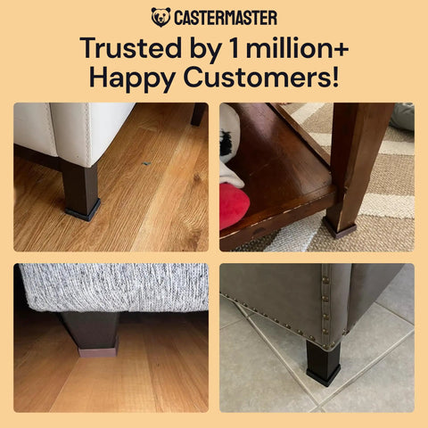 Non Slip 2x2 Brown Furniture Pads Set Of 4 For Hardwood Vinyl And Tile Floors Keep Furniture From Shifting With Anti Slip Grippers