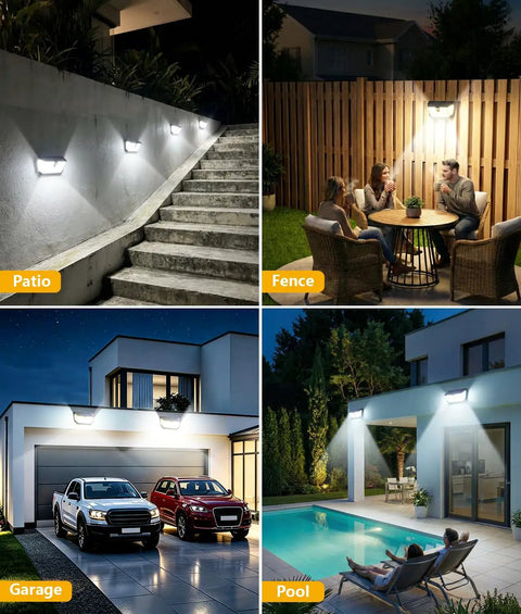 Badass Bright Solar Motion Sensor Lights Outdoor Featuring 4500 Lumens And A Massive 300 Degree Wide Angle Flood Light That Completely Crushes Darkness Across Yards And Driveways With Zero Wiring Hustle And Heavy Duty Weatherproof Build For Solid