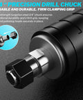 Close-up of 1/4 inch precision drill chuck on Beefy Cordless 1100W Brushless Die Grinder With Braking, Bare Tool Only.