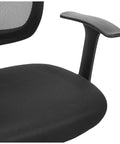 Breathable Mesh Mid Back Office Chair With Armrests For Home Office showing seat and curved armrest detail