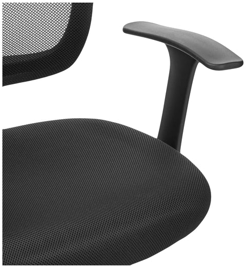 Breathable Mesh Mid Back Office Chair With Armrests For Home Office showing seat and curved armrest detail
