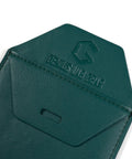 Spruce Green Faux Leather Lab Coat Pocket Protector Tool Holder for Scientists and Engineers close-up view