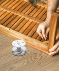 Adjustable Stainless Steel Furniture Legs Round Cabinet And Sofa Support Feet Height 35mm 4 Pack With Screws
