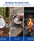 Three uses of 200 Count Cotton Compressed Towels Pack Disposable Face Towels Portable Expandable Wipes for outdoor camping