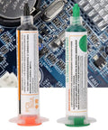 Two Pcs Solder Mask Ink Black And Green UV Curing PCB Mask Ink For Mobile Phone And Computer Repair Insulation Coating
