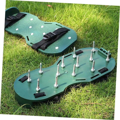 Lawn Aerator Shoes For Grass With Turf Spike Laces And Strong Straps Comfy Design Easy Fit For Quick Soil Aeration 8 Spike System