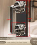 Powerful Large Suction Cup Handle For Glass Doors Windows Cabinets And Refrigerators No Drilling Installation showing dimensions