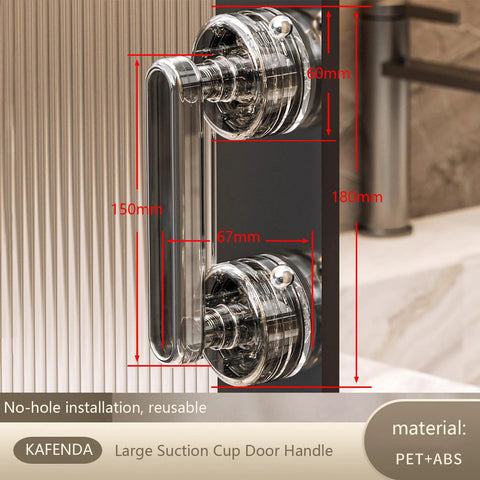 Powerful Large Suction Cup Handle For Glass Doors Windows Cabinets And Refrigerators No Drilling Installation showing dimensions