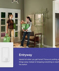 Automatic Motion Sensor Light Switch For Indoor Use in Entryway, Two People, Easy Install, Single Pole, No Neutral, 3-Pack