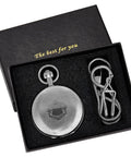 Silver Shield Mechanical Pocket Watch For Men With Double Cover Roman Numeral Dial Chain Included Vintage Dress Timepiece For Everyday Carry in gift box