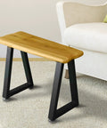 Adjustable Trapezoid Metal Table Legs Set Of 2 for DIY coffee table, end table and nightstand, black mid-century modern style in room