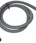 OEM Washing Machine Drain Hose Assembly DC97-12534D on white background, silver color with easy install design