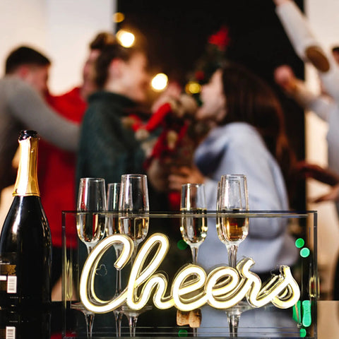 Plug And Play USB LED Lightbox Cheers Sign With 3D Neon Glow For Bar And Home Decor Wall Art And Desk Accessory Party Lighting