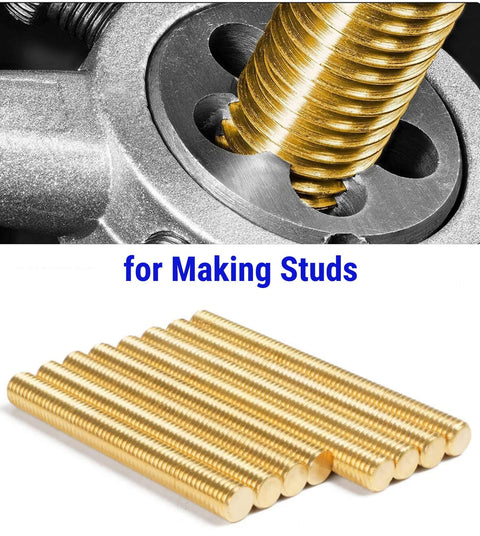 One Eighth Inch Brass Rods Pack, 12 Inch Long, 10 Pieces For Knife Making, Handles, Pins, Stock, Scale, Dowel And Rivets