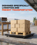 Tough As Nails Industrial Floor Scale For Warehouses Featuring 48 By 48 Inch Platform And 5000 Pound Capacity with cardboard boxes on a pallet.