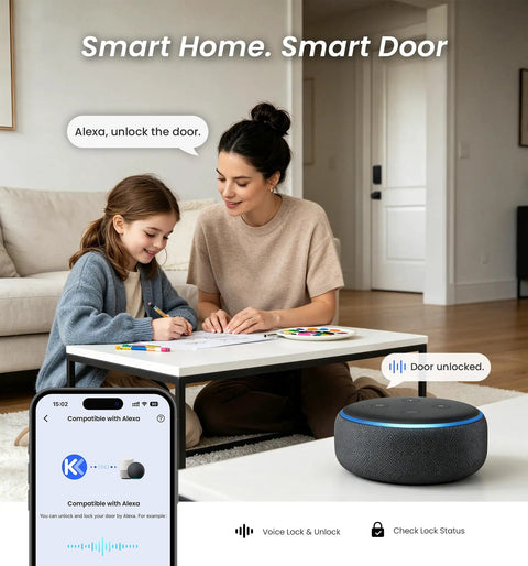 Sick Matte Black Wifi Smart Fingerprint Deadbolt Front Door Lock Built In Wifi enables remote access via voice commands.