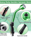 Heavy Duty Garden Sprayer Wand with ergonomic handle and switch control for water flow showcasing leak-proof features.