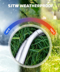Weatherproof feature of Two Pack Three Foot Extension Cord Set With 16 AWG SJTW Weatherproof Power Cable For Indoor Use