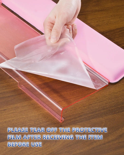 Ergonomic Keyboard Wrist Rest Stand for Desktop With Tilted Riser And Comfy Wrist Pad with protective film being removed