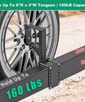 Rugged Bolt On Spare Tire Carrier For 15 And 16 Inch Wheels on steel bracket for utility, camper, RV trailers, fits 6x4 tongue