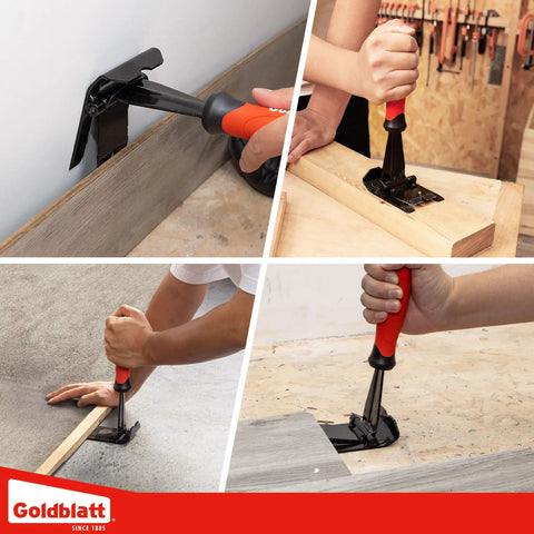 Trim Removal Tool For Baseboards Molding And Flooring No Damage Surface Protection Heavy Duty Pry Bar Multi Tool in use