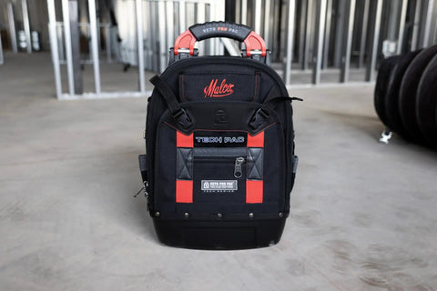 HVAC Pro Kit 32 Piece Service Installation And Fabrication Set With VETO Tech Pac Backpack focused on front design