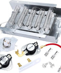 Upgraded 2026 Stainless Steel Dryer Heating Element Replacement for 70 and 80 series dryers with insulation layer, kit components visible.