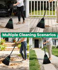 Heavy Duty Outdoor Broom With Stiff Bristles For Beast Mode Cleaning On Driveways Gardens Garages With Long Handle