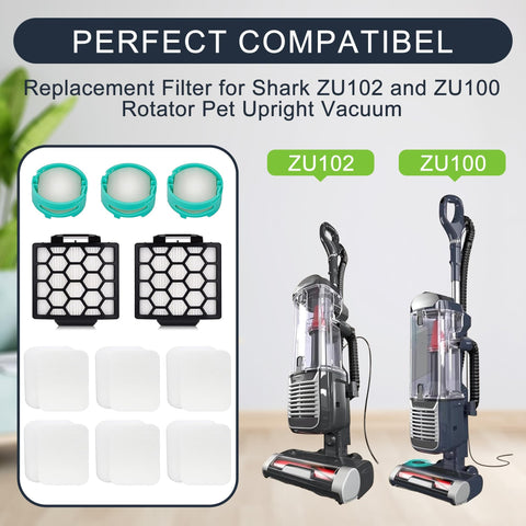 Odor Neutralizer Cartridge And Replacement Filter For Rotator Pet Upright Vacuum ZU102 And ZU100 displayed with components