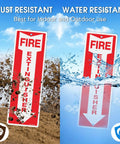 Metal Fire Extinguisher Sign 4 Pack, 12 By 4 Inch Aluminum, Rust Free Heavy Duty, Reflective Waterproof Weatherproof, Fade Resistant