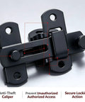 Badass 2 Pack 4 Inch Matte Black Gate Latches Forged From Premium SUS304 Stainless Steel with secure locking action.