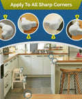 Tot Approved Silicone Corner Protectors For Baby Proofing Tables And Desks Using Heavy Duty Peel And Stick System To Cushion Hard Hits And Shield Rowdy Kids From Sharp Edges In Crisp White 12 attached to kitchen table corners.